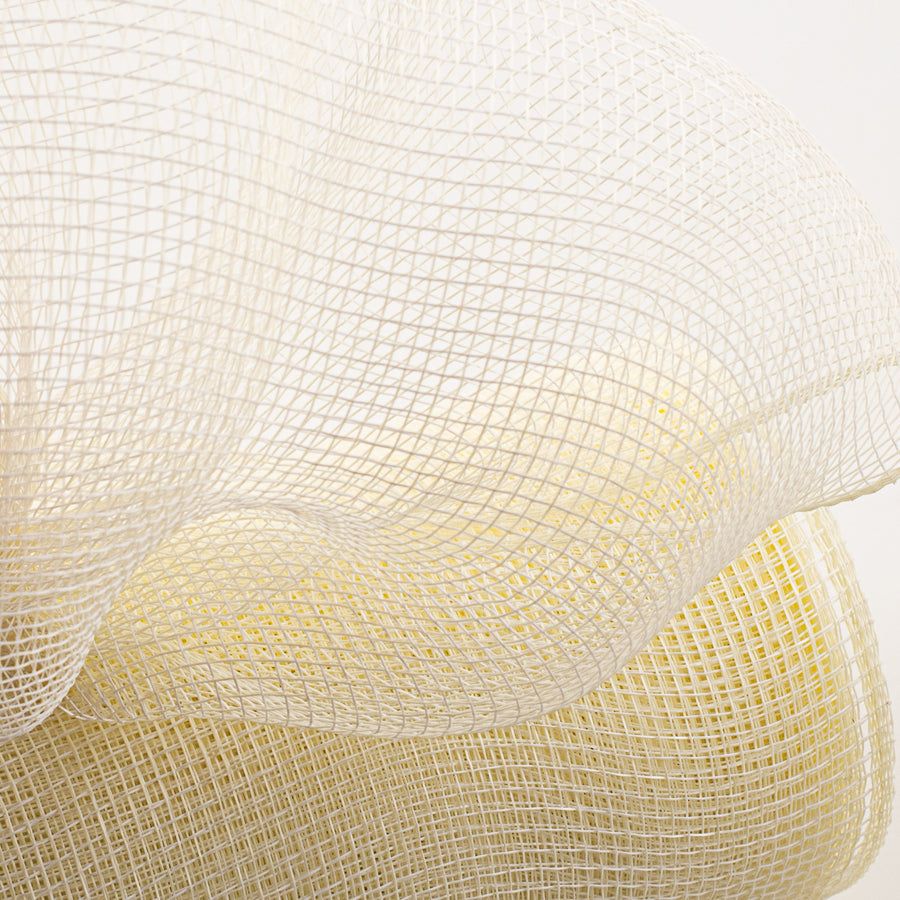 10" Poly Deco Mesh: 2-Tone Cream/White