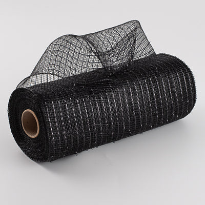 10" Poly Deco Mesh: Metallic Black