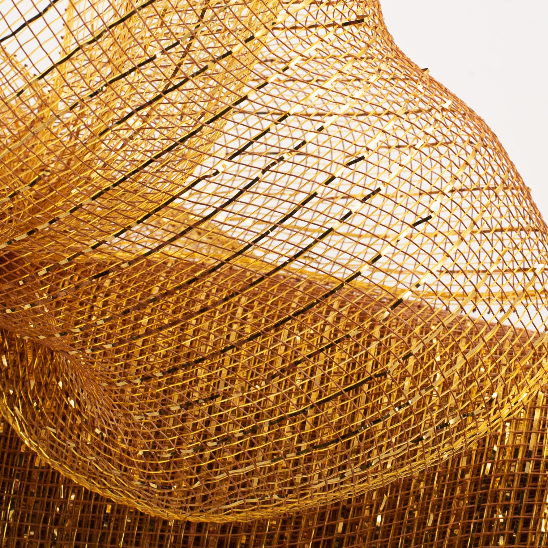 10" Poly Deco Mesh: Metallic Brown/Gold