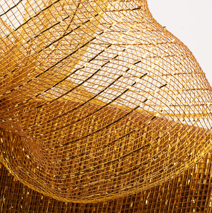 10" Poly Deco Mesh: Metallic Brown/Gold