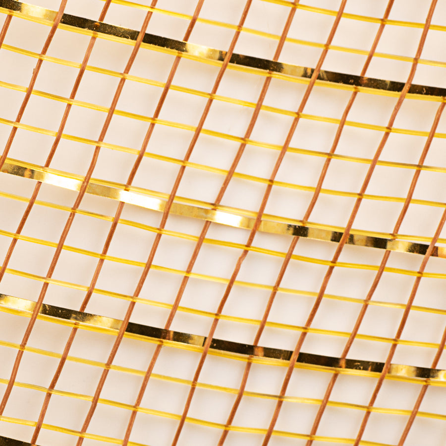 10" Poly Deco Mesh: Metallic Brown/Gold