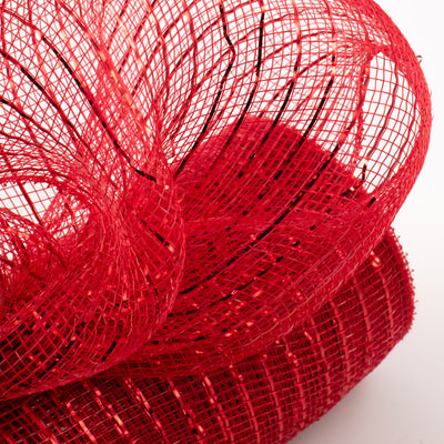 10" Poly Deco Mesh: Metallic Red