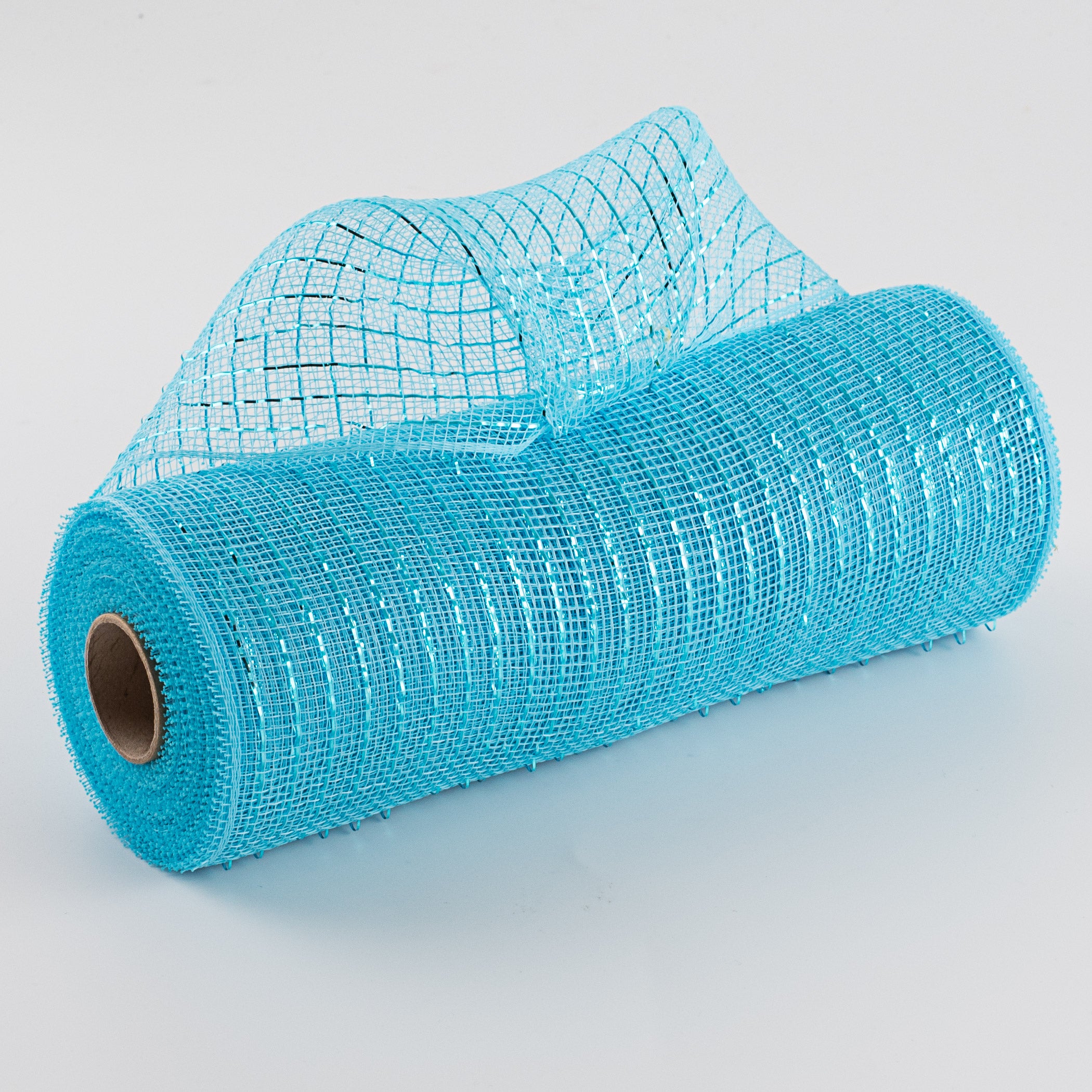 10" Poly Deco Mesh: Metallic Turquoise