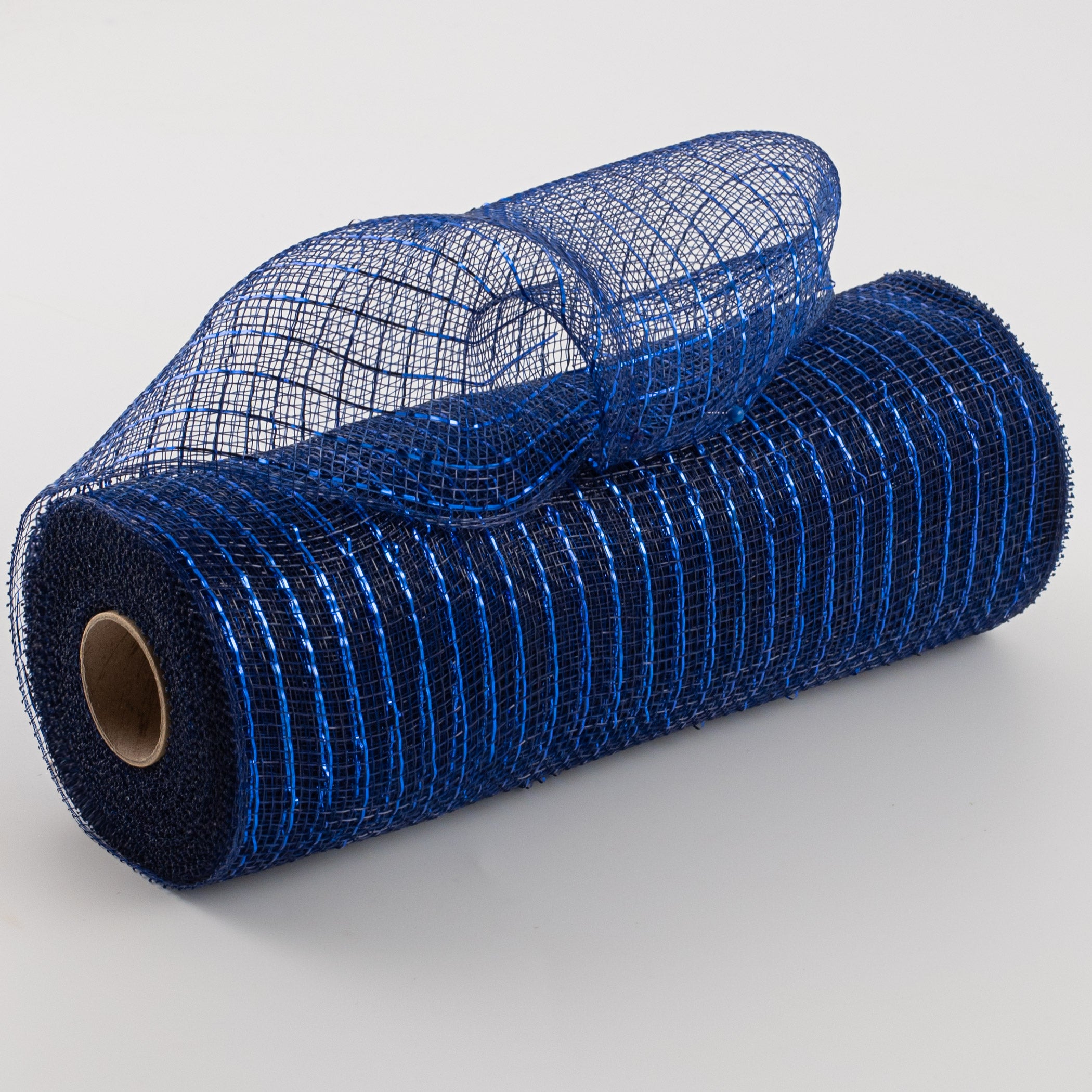 10" Poly Deco Mesh: Metallic Navy/Royal