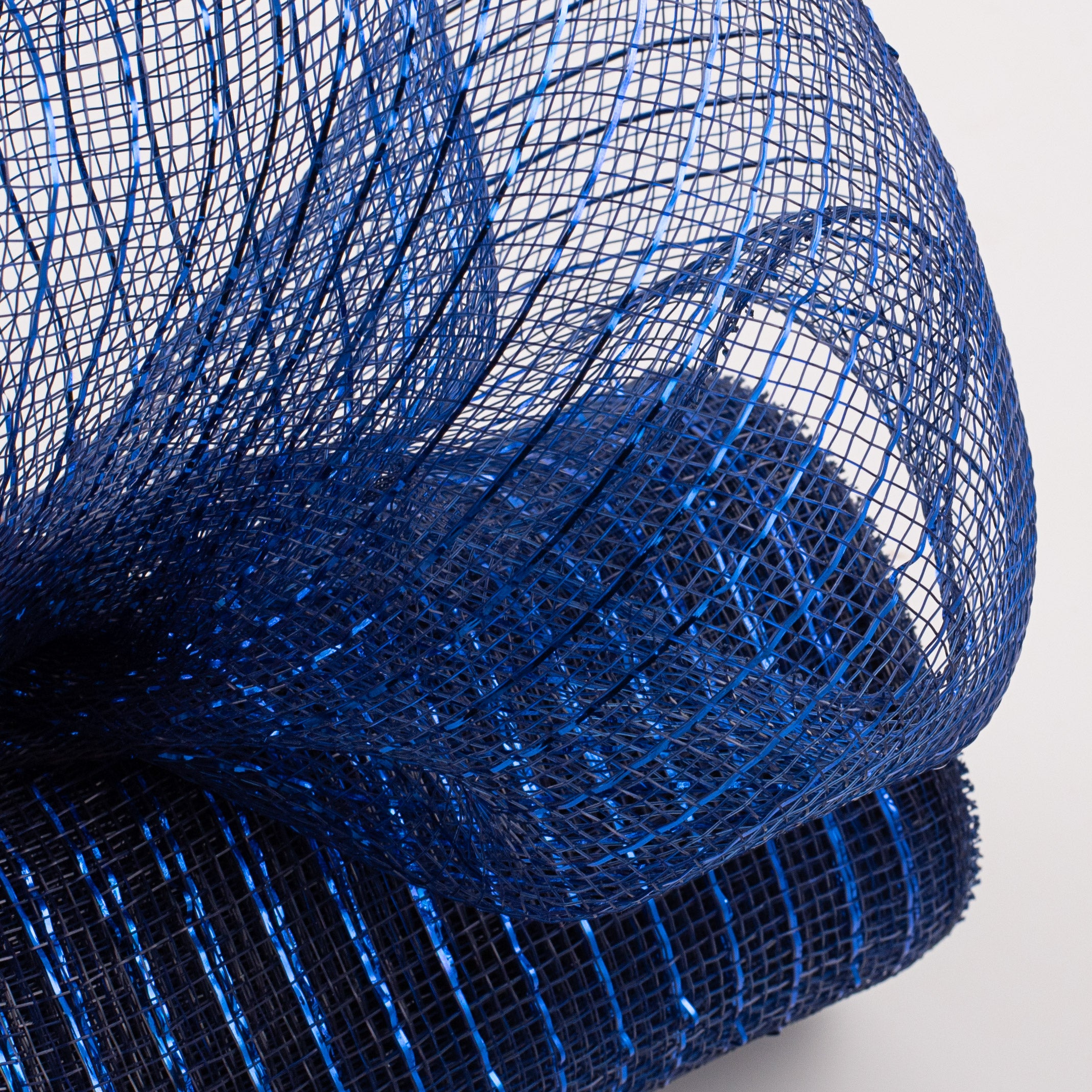 10" Poly Deco Mesh: Metallic Navy/Royal