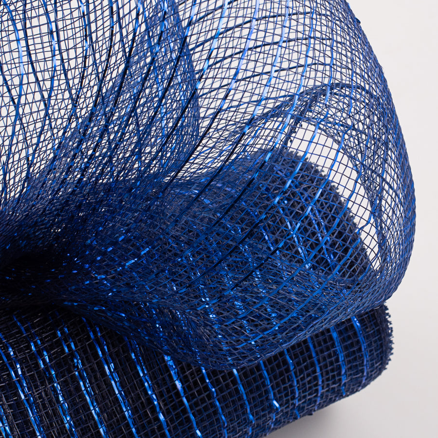 10" Poly Deco Mesh: Metallic Navy/Royal