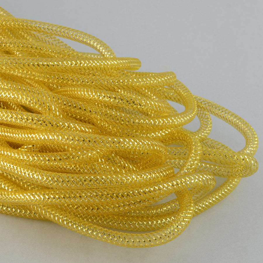 Deco Flex Tubing Ribbon: Metallic Gold (30 Yards)