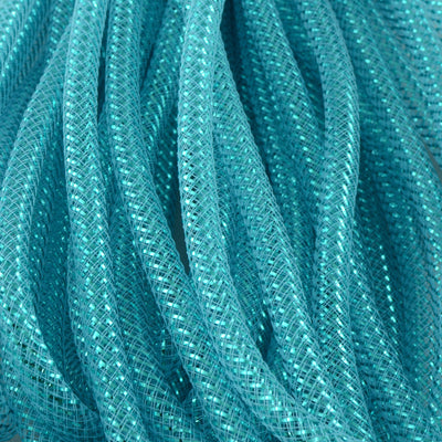 Deco Flex Tubing Ribbon: Metallic Turquoise (30 Yards)