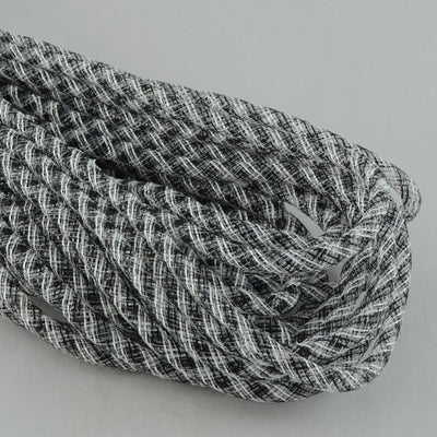 Deco Flex Tubing Ribbon: Striped Black/White (30 Yards)