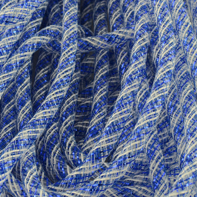 Deco Flex Tubing Ribbon: Striped Blue/White (30 Yards)