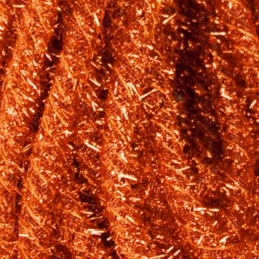 Tinsel Flex Tubing Ribbon: Metallic Orange (20 Yards)