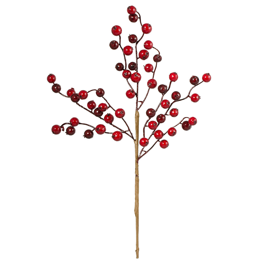 17" Red Berry Spray: Shiny Finish Item Number: EW006233