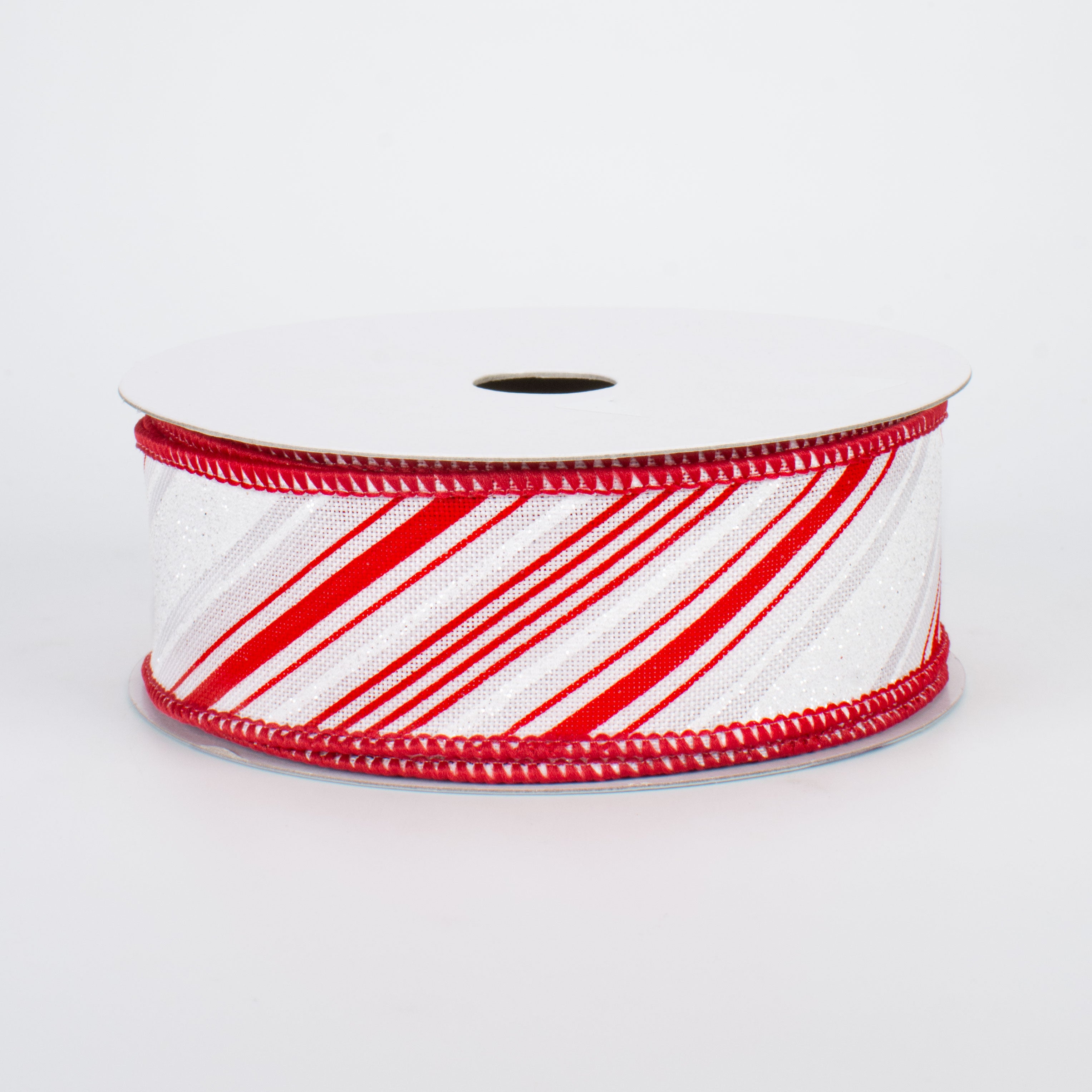1.5" Red Diagonal Stripes Ribbon (10 Yards)