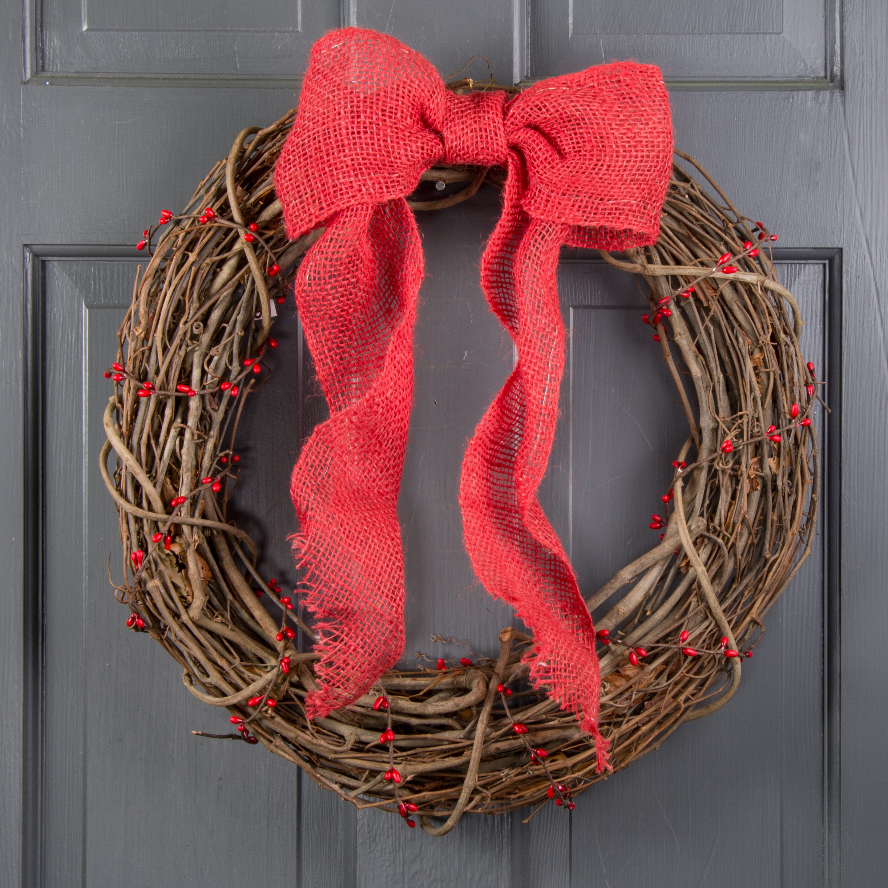 6' Red Pip Berry Wired Garland Lifestyle Photo