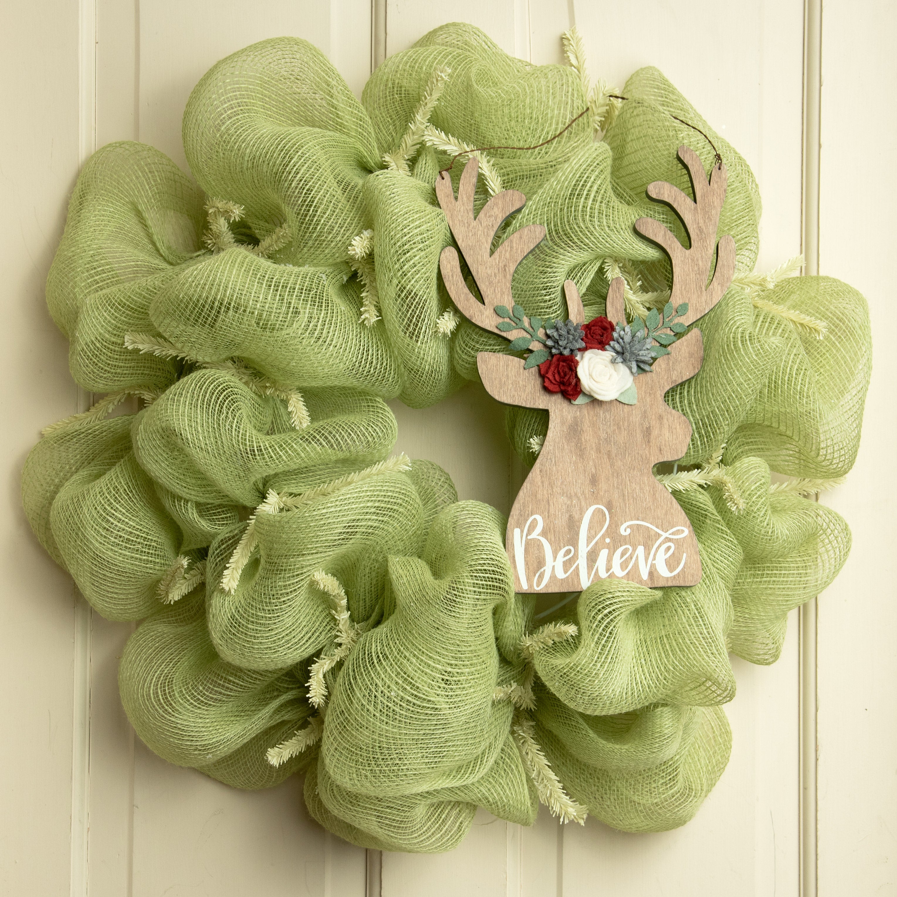 Reindeer Believe Hanging Décor (12" x 8") Lifestyle Photo