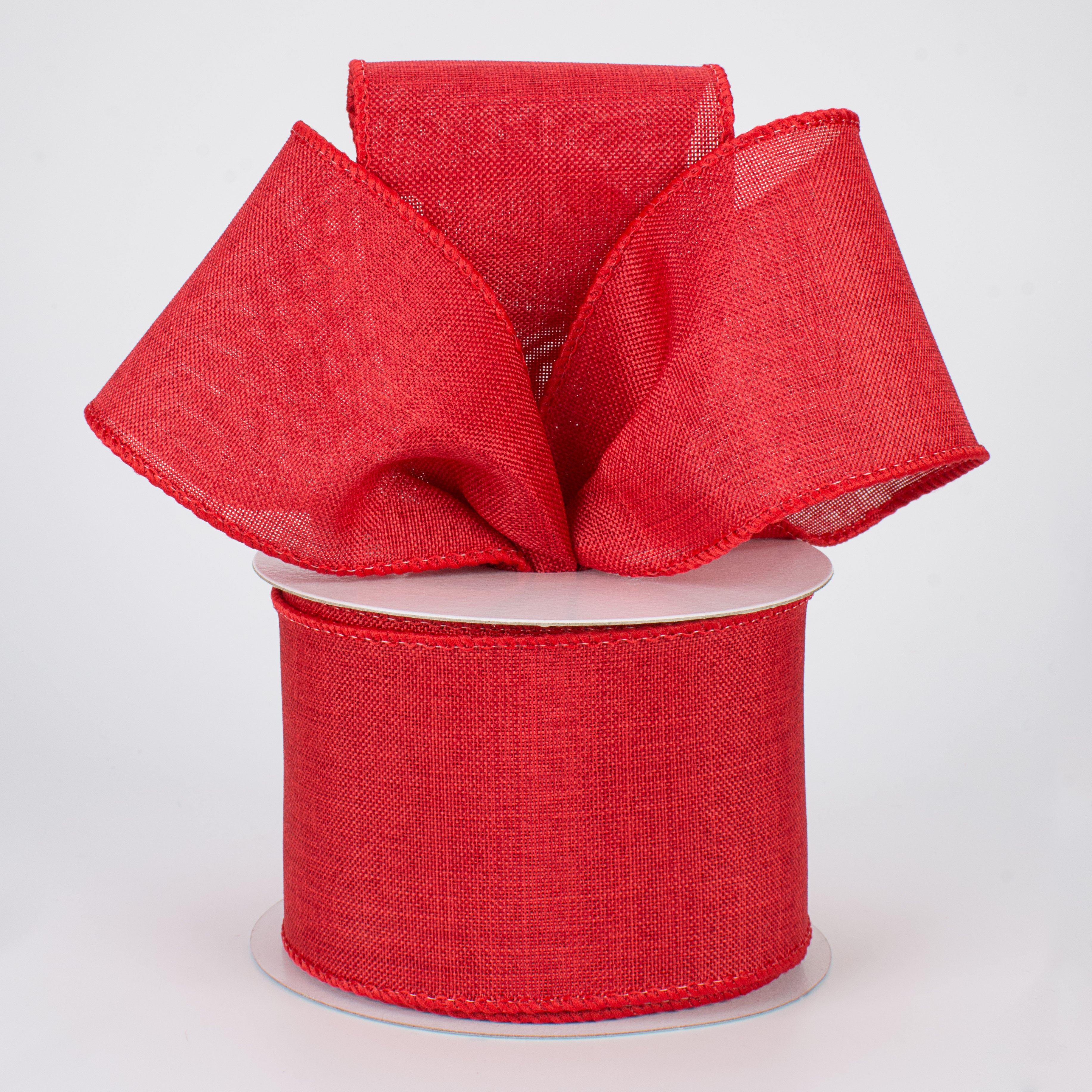 2.5" Royal Canvas Ribbon: Red (10 Yards)