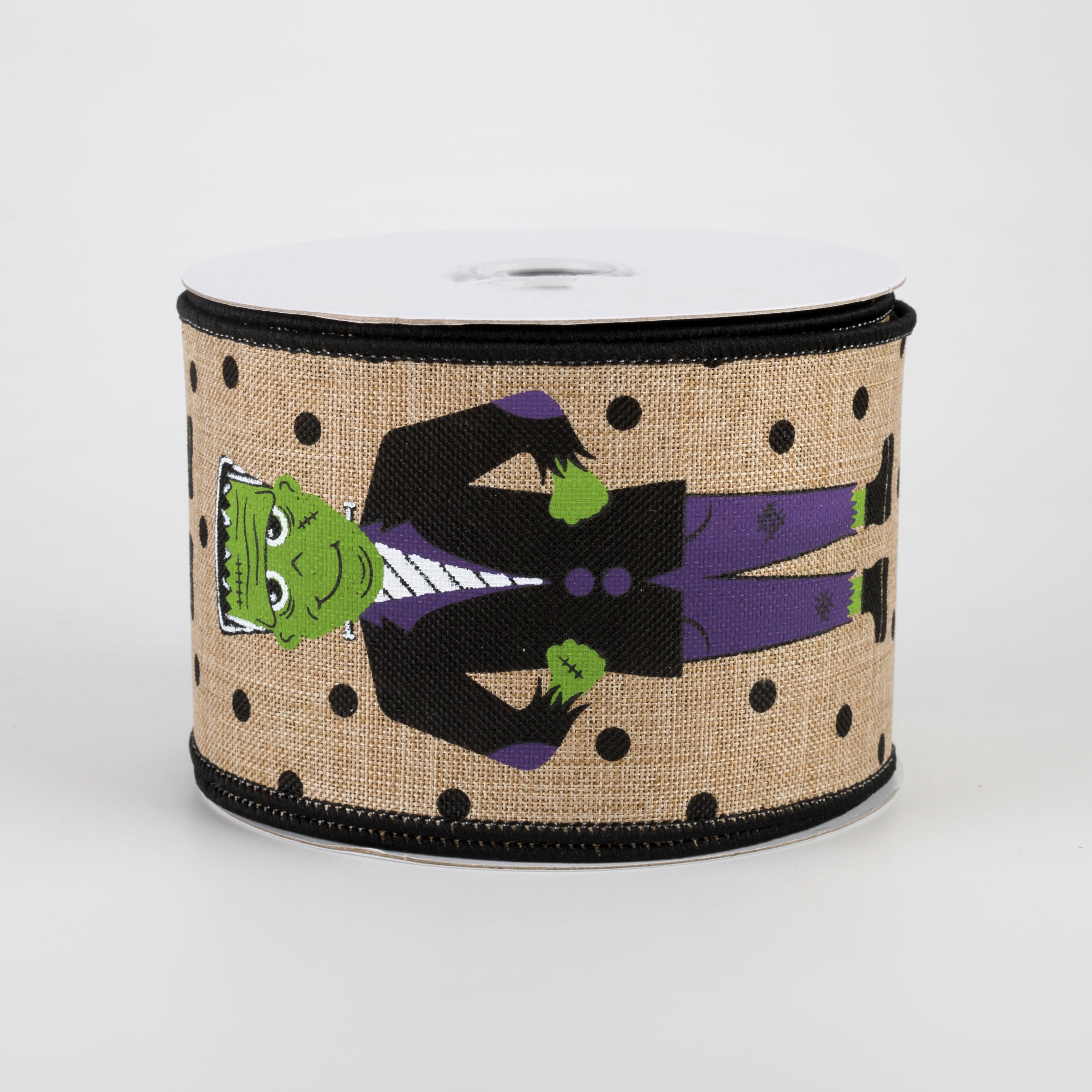 2.5" Frankenstein Ribbon: Light Beige (10 Yards)