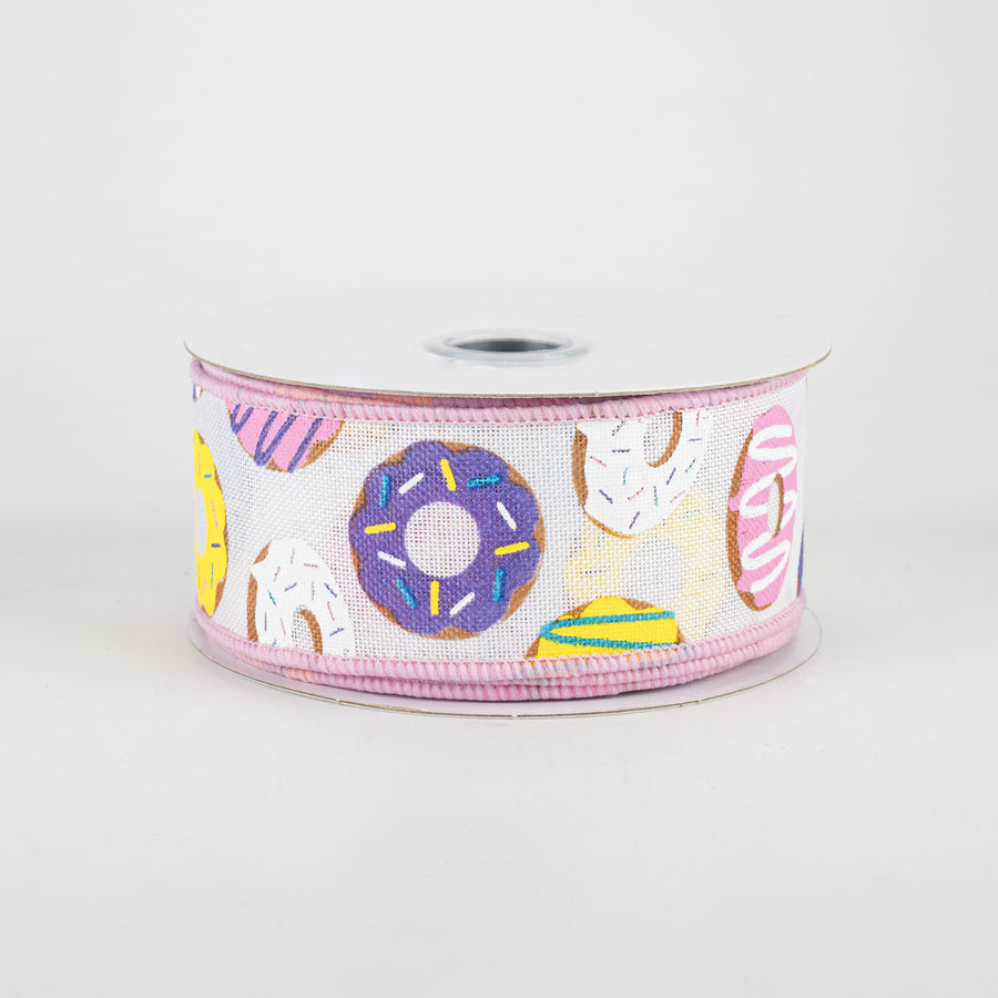 1.5" Donut Ribbon: White (10 Yards)