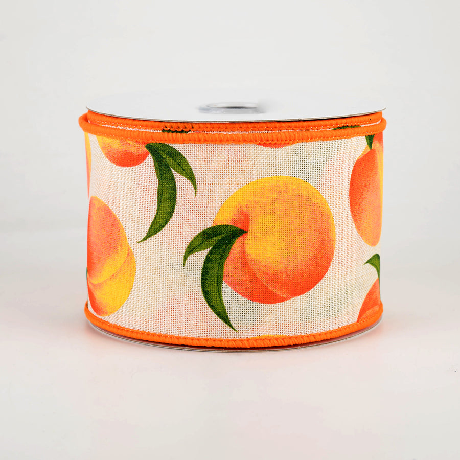 2.5" Peaches Ribbon: Cream (10 Yards)