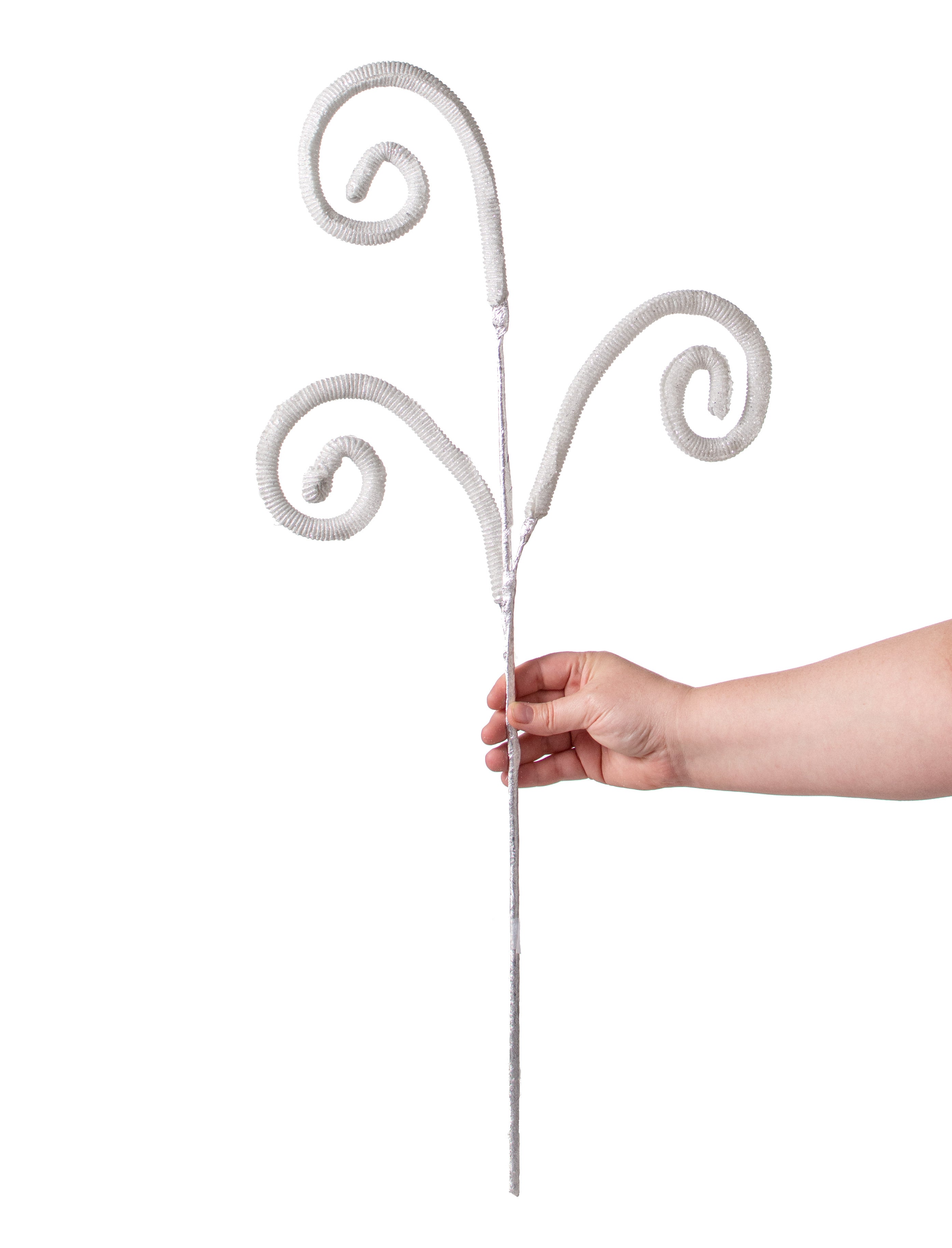 30" Ribbed Fabric Coil Spray: White detail photo 3