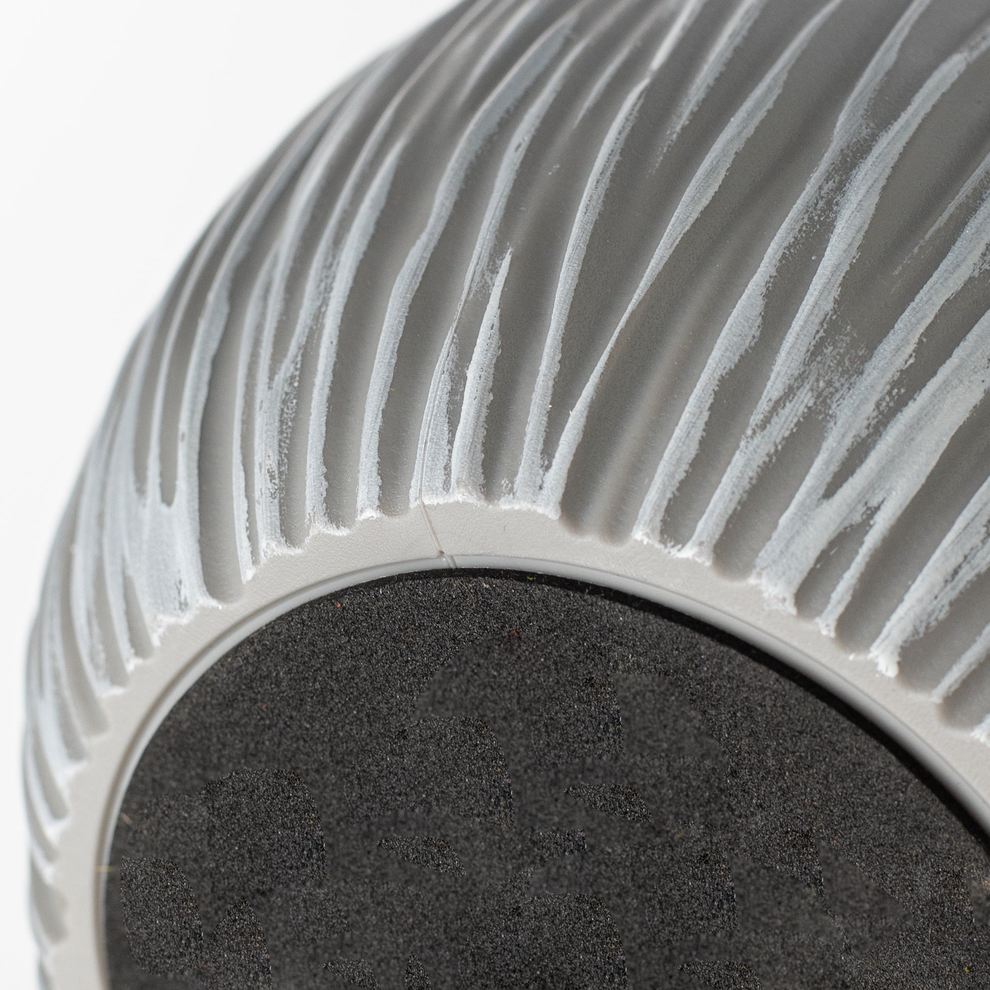 4.75" Ribbed Plastic Container Vase: Grey detail photo 4