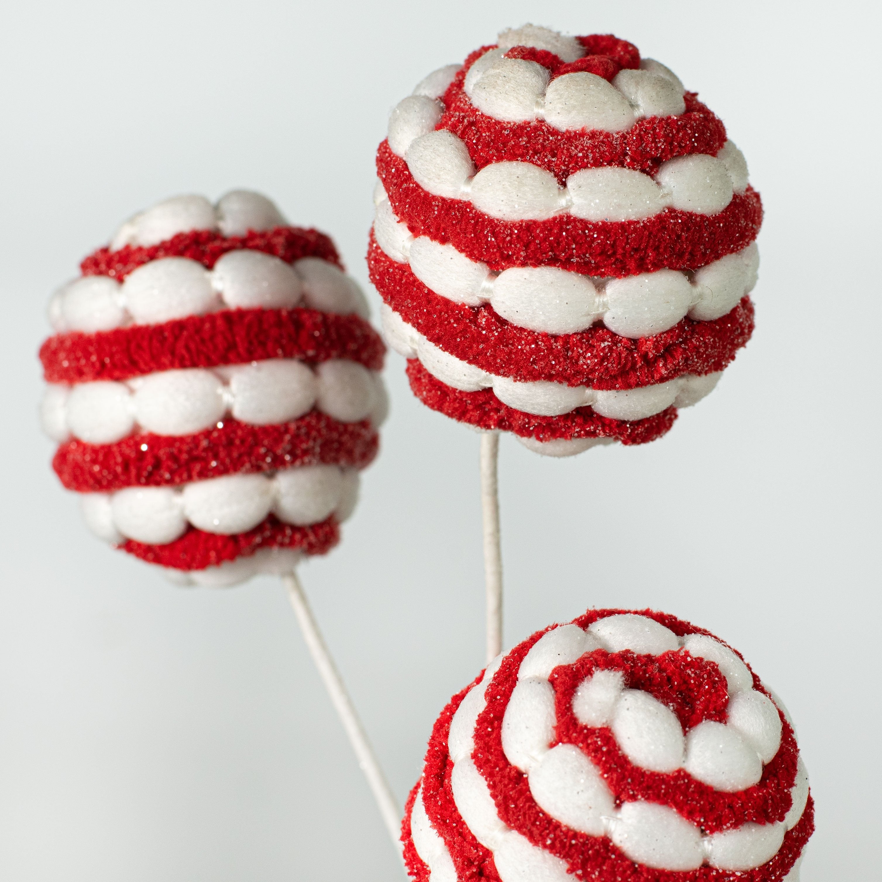 16" Ribbon Candy Chenille Ball Pick Lifestyle Photo