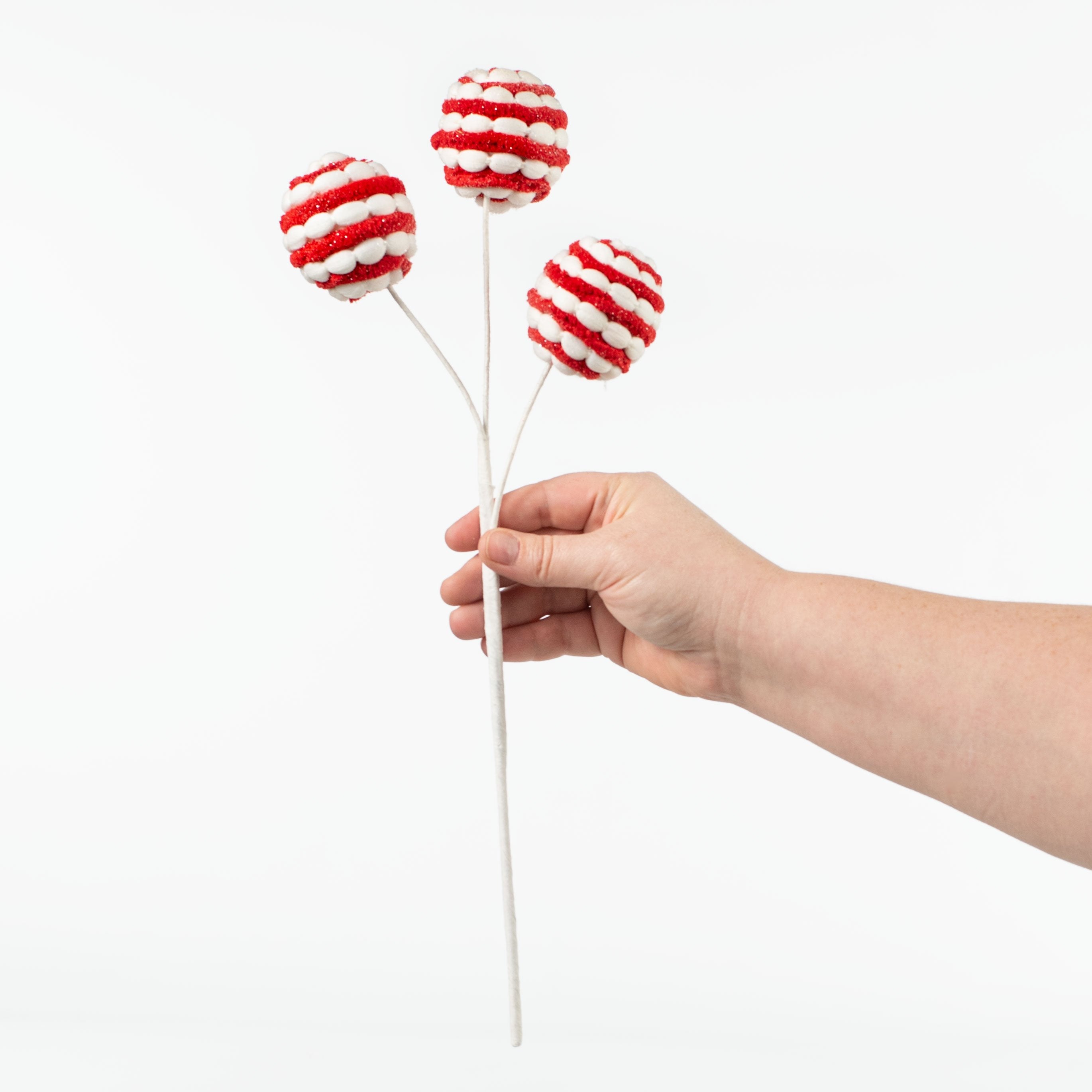 16" Ribbon Candy Chenille Ball Pick detail photo 3