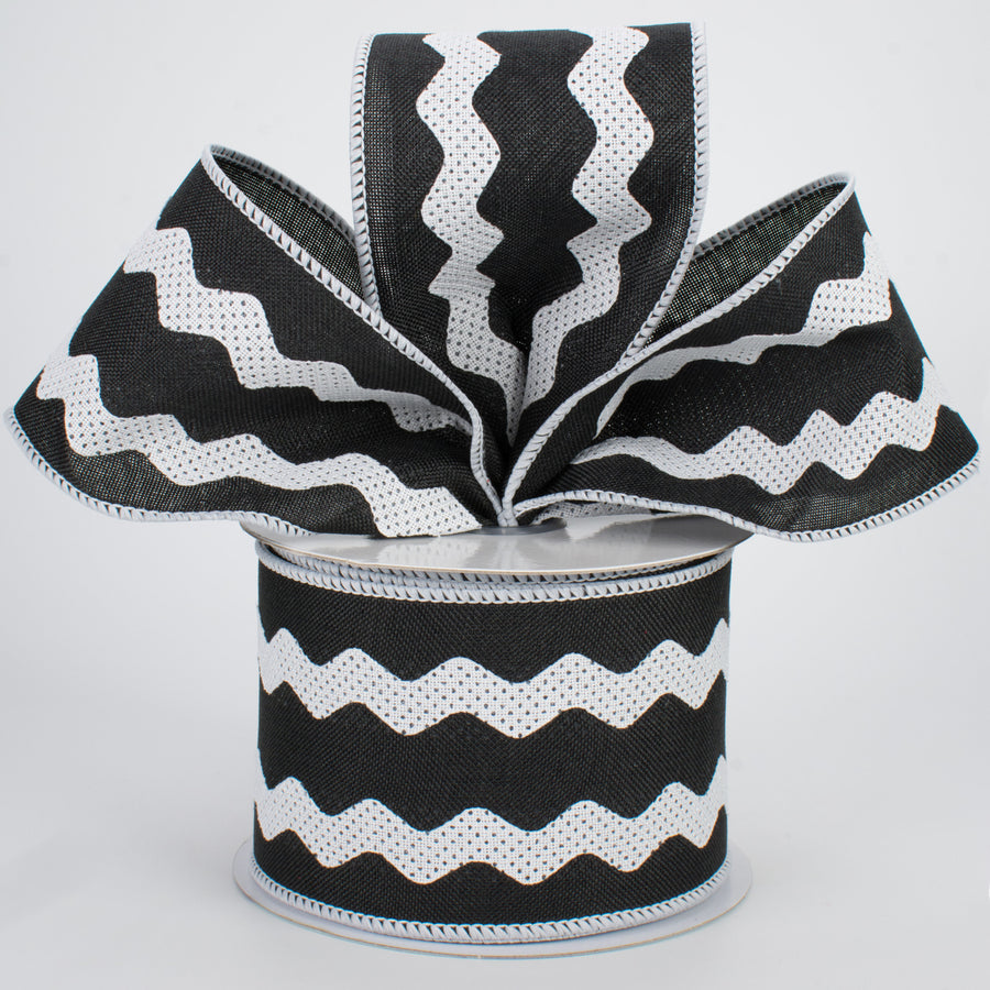 2.5" Ric Rac Ribbon: Black & White (10 Yards) Lifestyle Photo