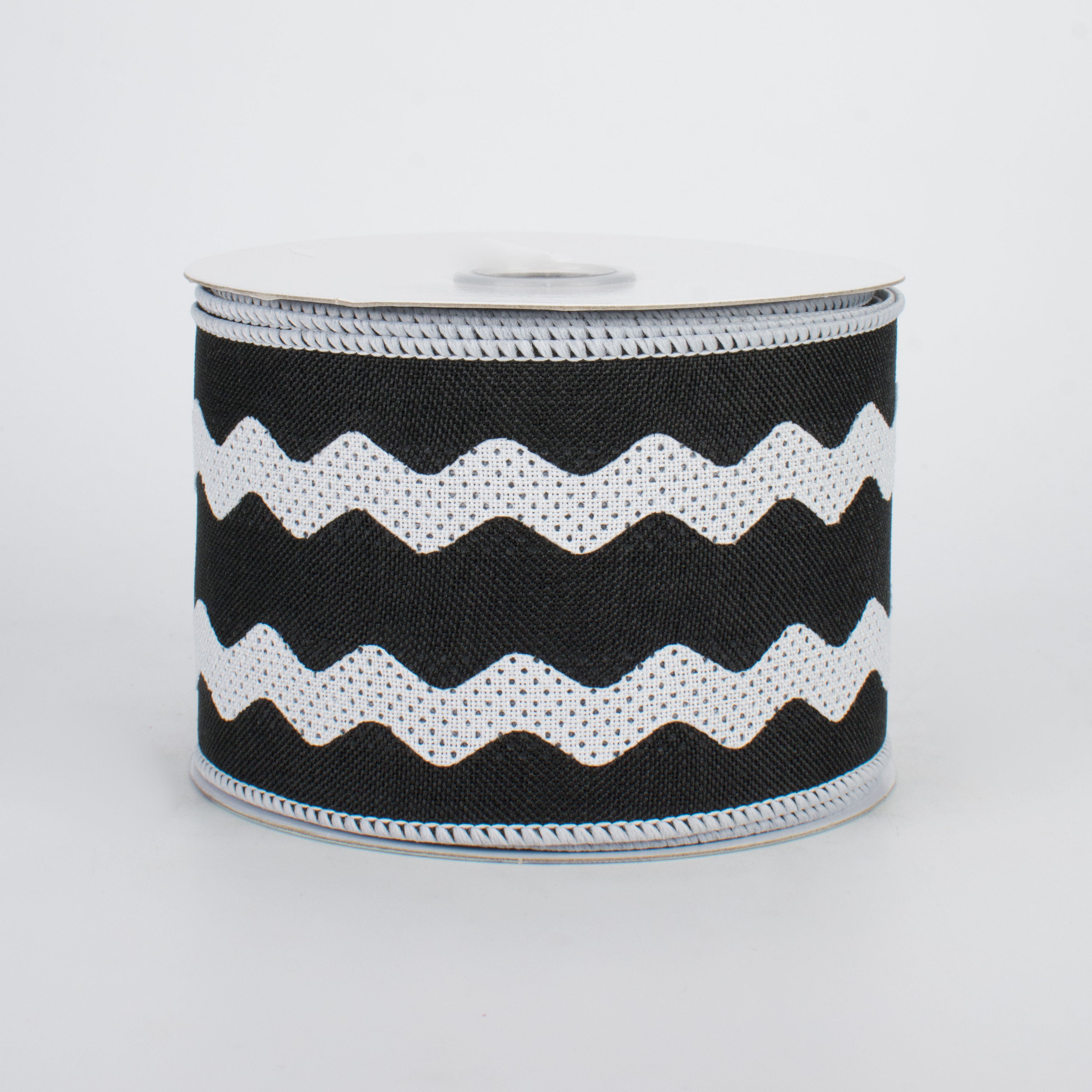2.5" Ric Rac Ribbon: Black & White (10 Yards)