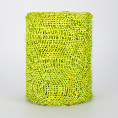 4" Colorfast Loose Weave Burlap: Apple Green (10 Yards)