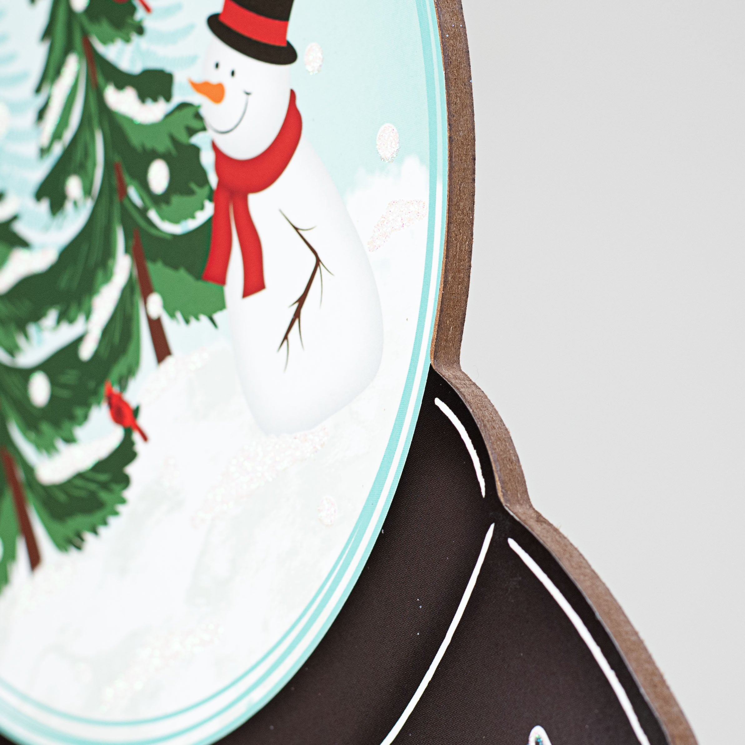 12" Robin's Egg Blue Let It Snow Globe Sign detail photo 3
