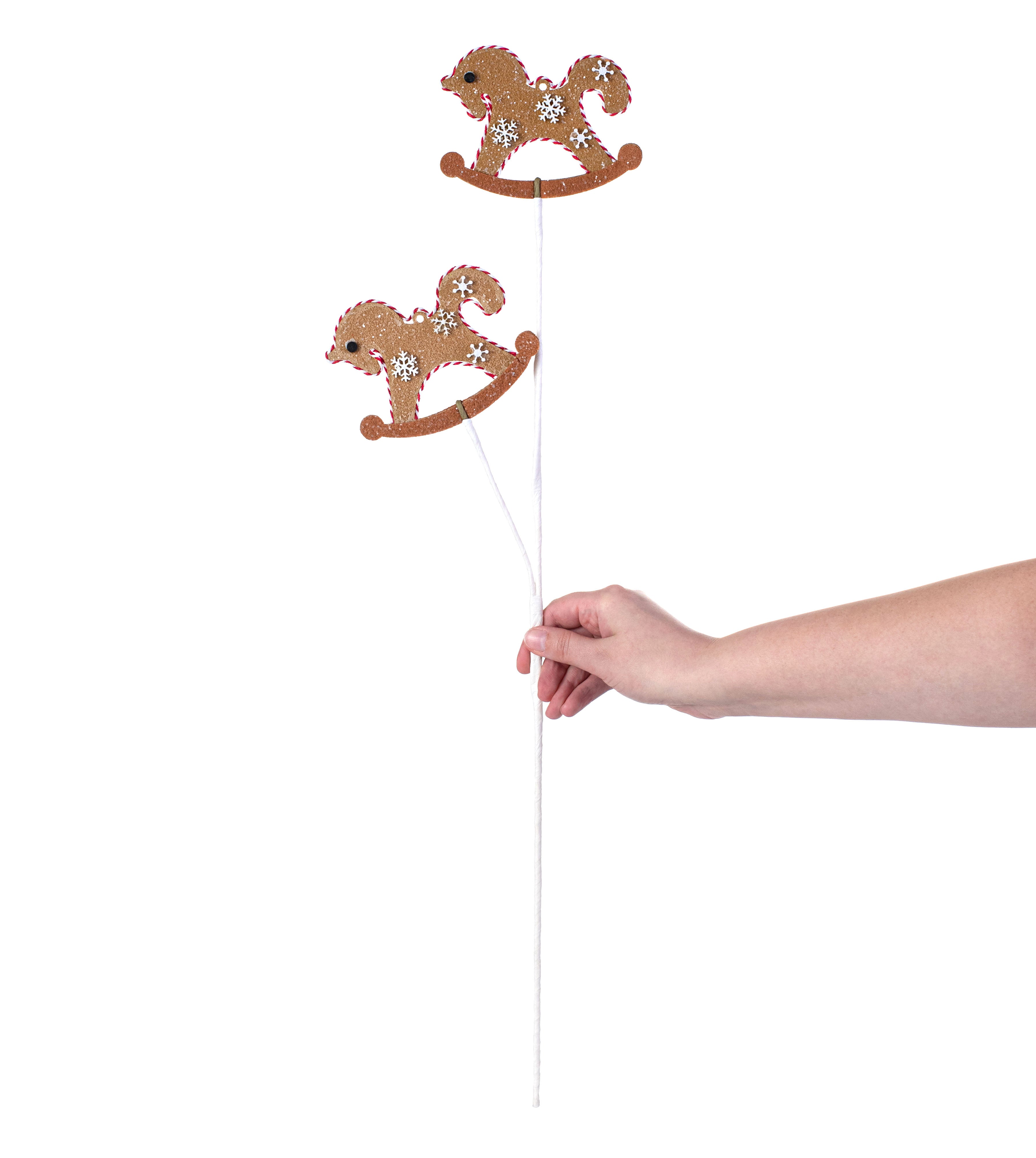 26" Rocking Horse Gingerbread Cookie Spray detail photo 3