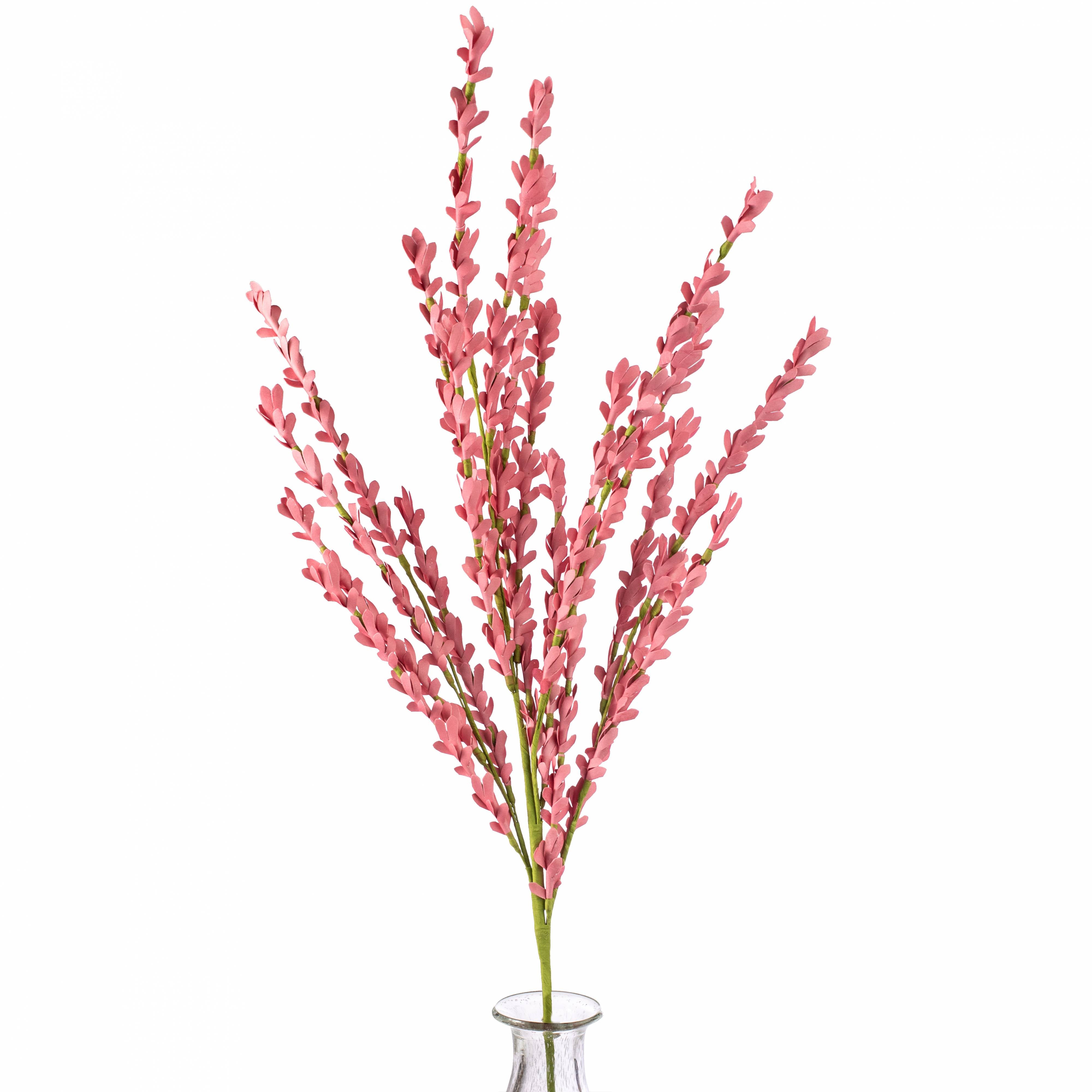 47" Rose Pink Foam Leaf Spray Item Number: MN000907