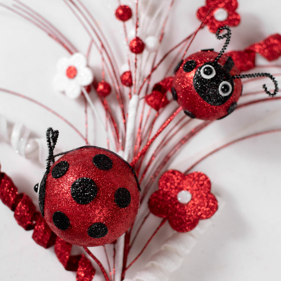 32" Round Ladybugs Daisy Spray detail photo 3