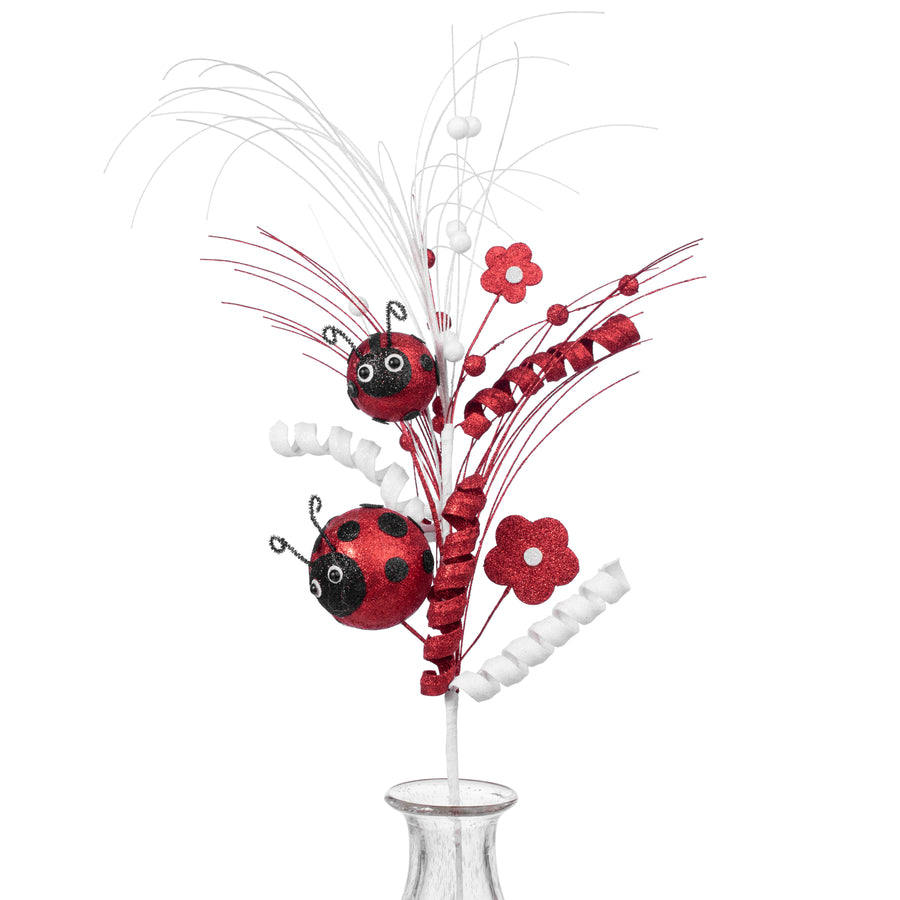 32" Round Ladybugs Daisy Spray Item Number: 62130RDWTBK