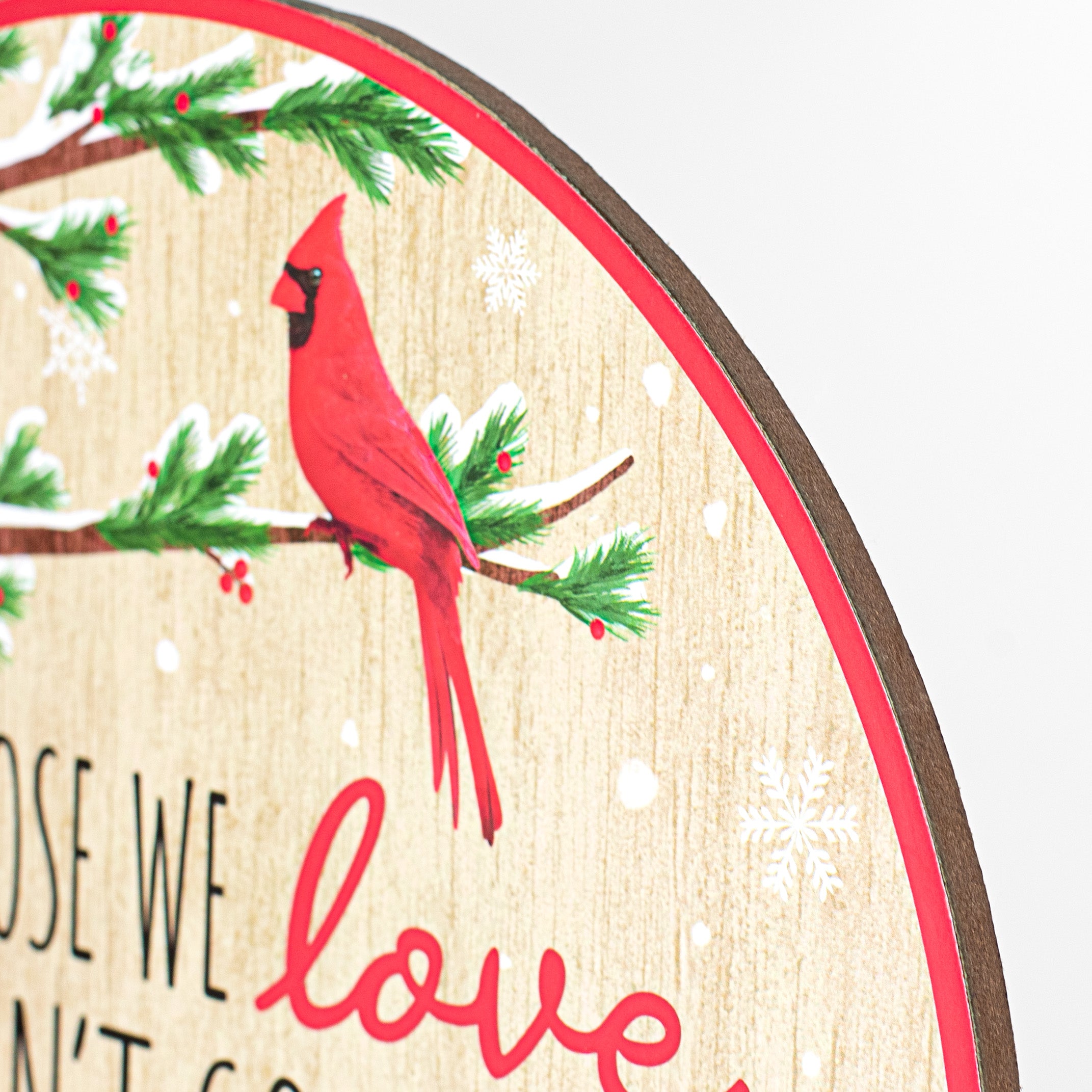 10" Round MDF Sign: Those We Love Fly Beside Us detail photo 3