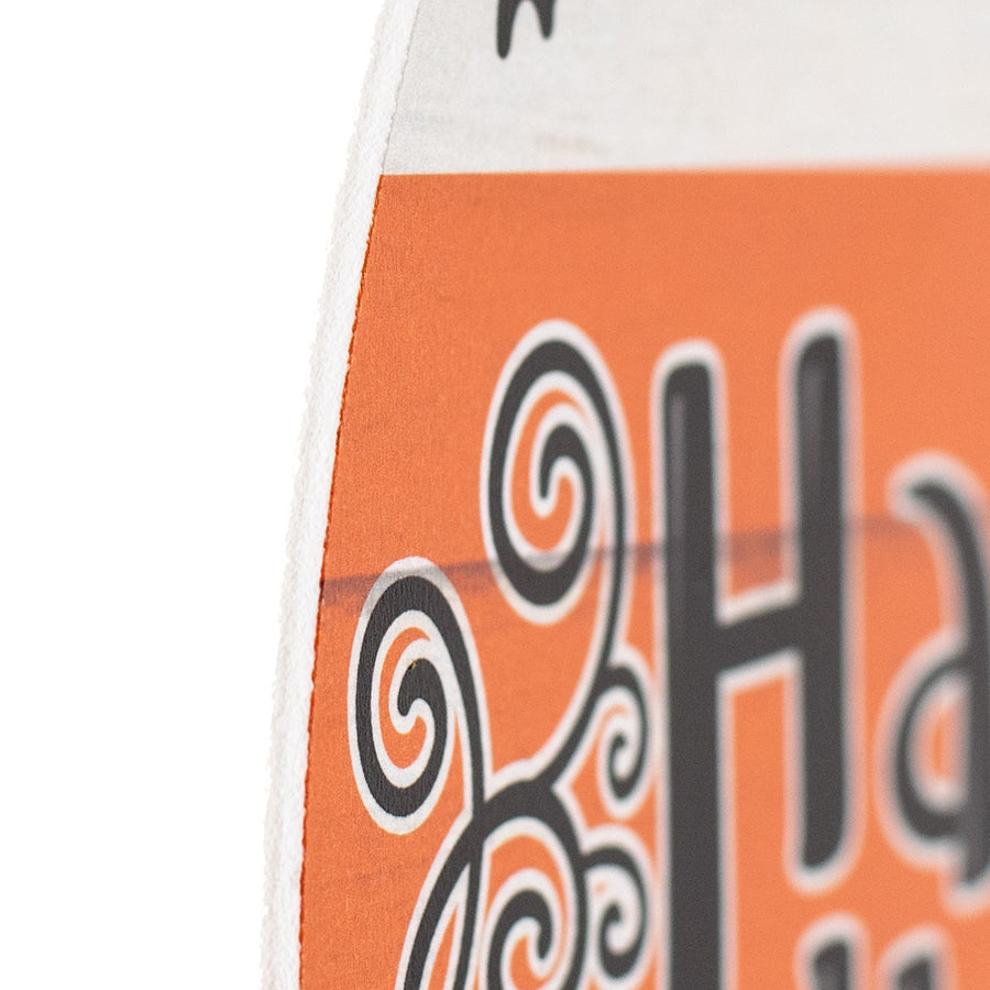 9.4" Round Waterproof Sign: Happy Halloween Candy Corn detail photo 3