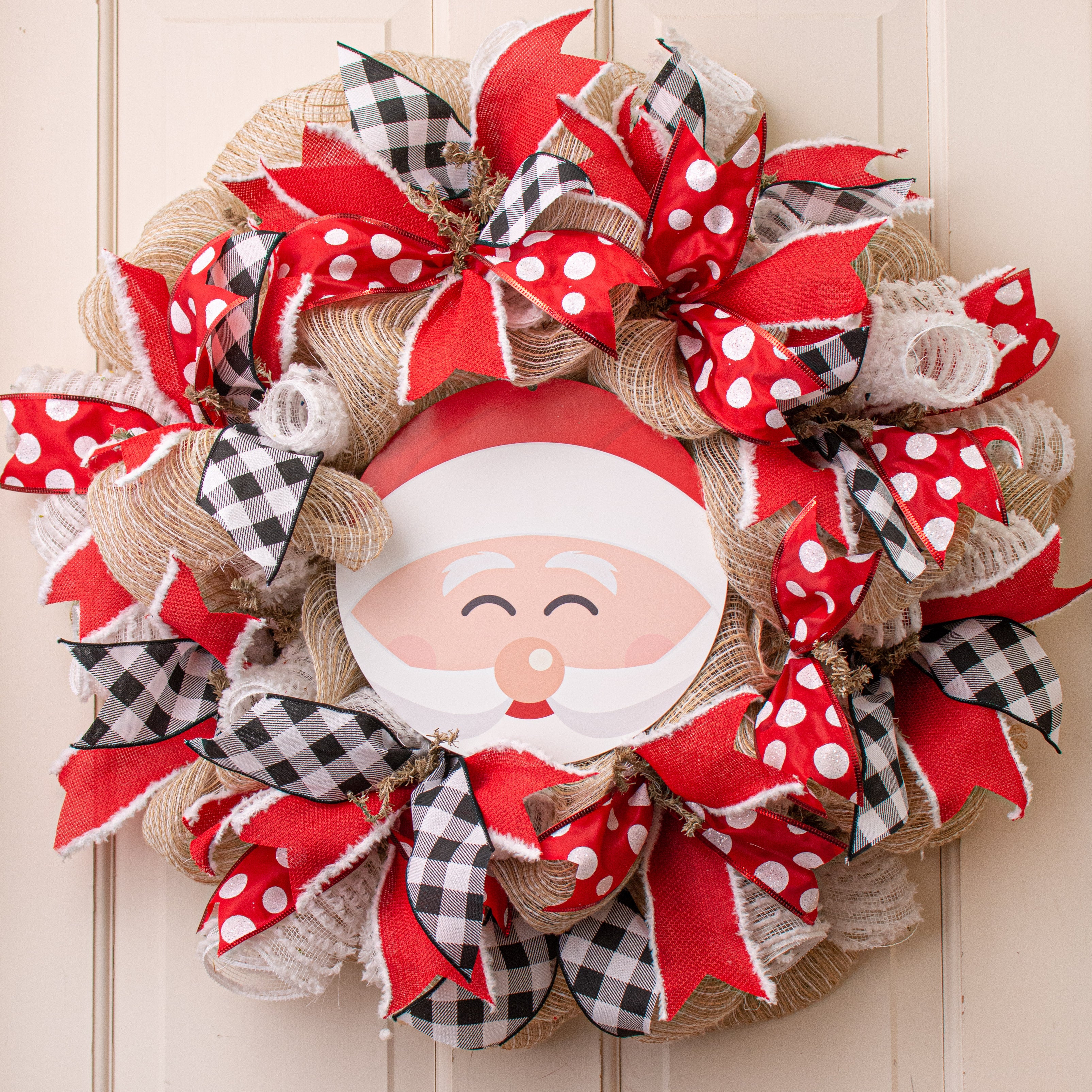 9.4" Round Waterproof Sign: Happy Santa detail photo 4