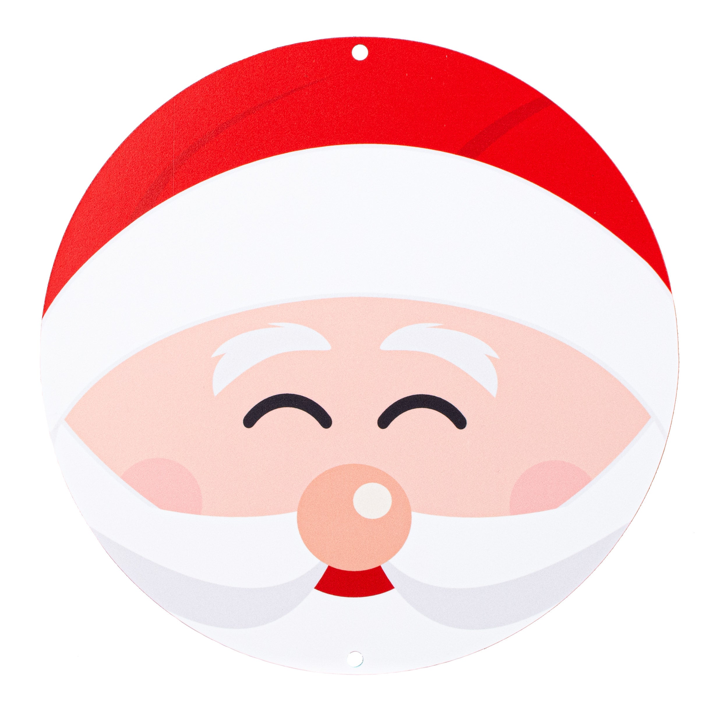 9.4" Round Waterproof Sign: Happy Santa Item Number: CD0865AP