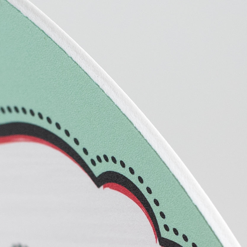 8.5" Round Waterproof Sign: Mint Merry Christmas detail photo 3