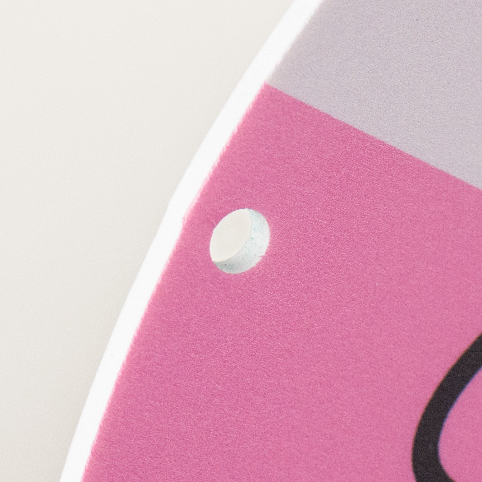 9.4" Round Waterproof Sign: Plaid Be My Valentine detail photo 3