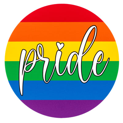 10.5" Round Waterproof Accent Sign: Rainbow Pride Flag Item Number: CD1181NH
