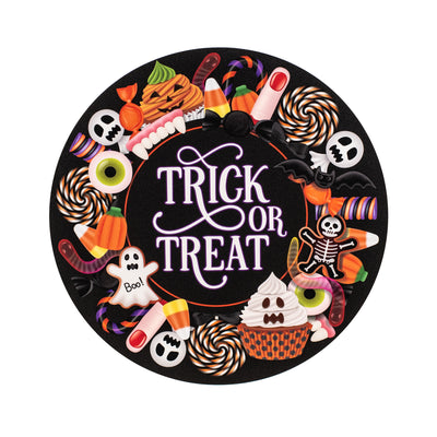 8.5" Round Waterproof Sign: Trick or Treat Candy Item Number: CD1134NH