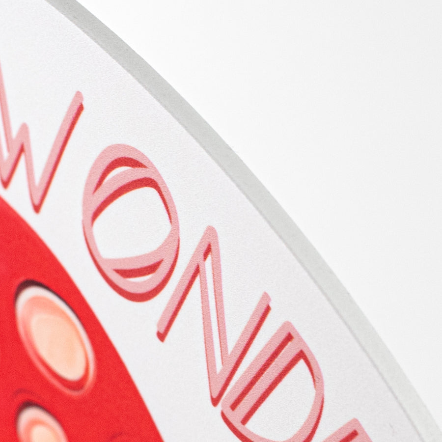 11.75" Round Waterproof Sign: Wander into Wonderland detail photo 3