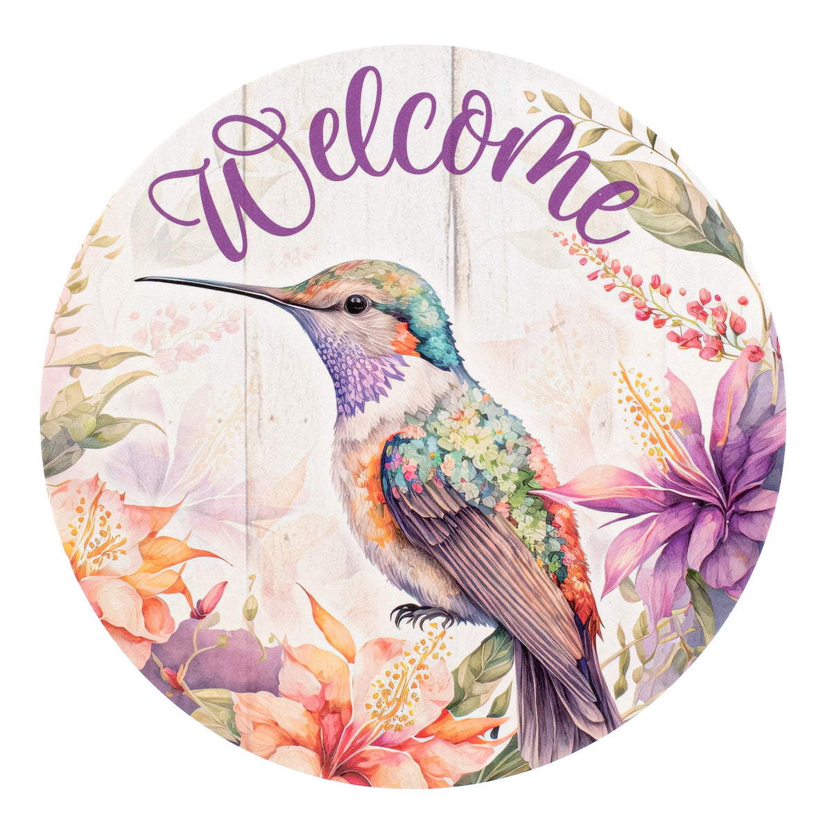 Garden Art - Garden Sign With Hummingbirds
