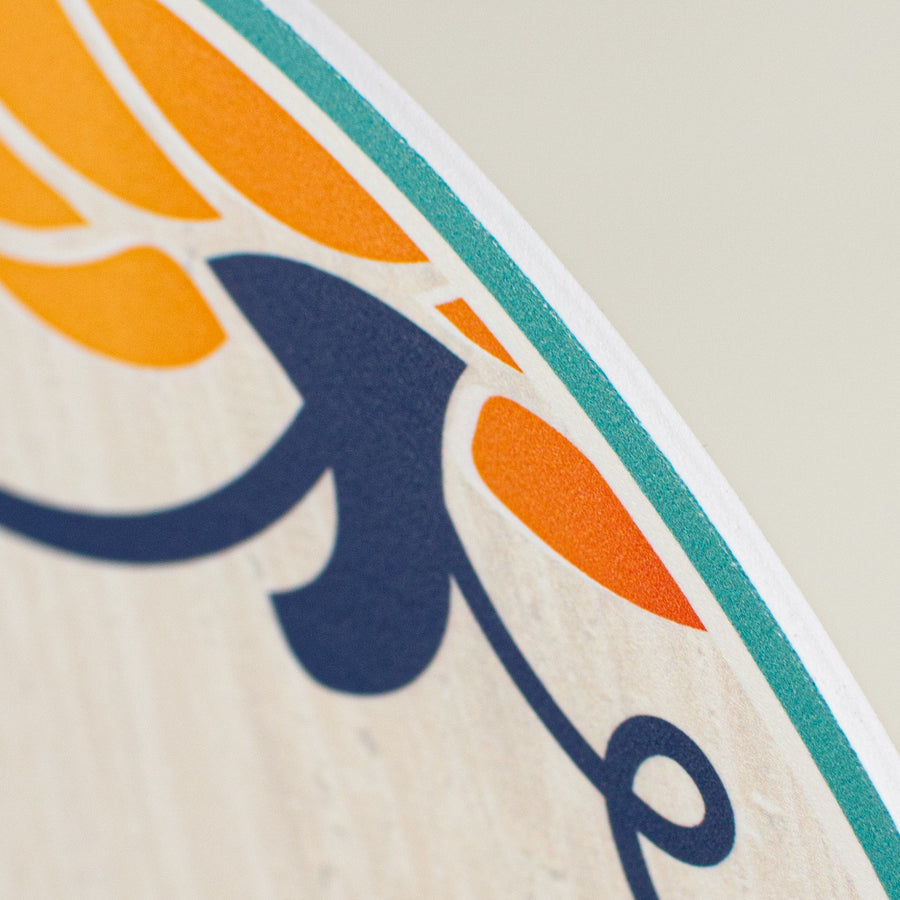9.4" Round Waterproof Sign: Welcome Teal Pumpkin detail photo 3