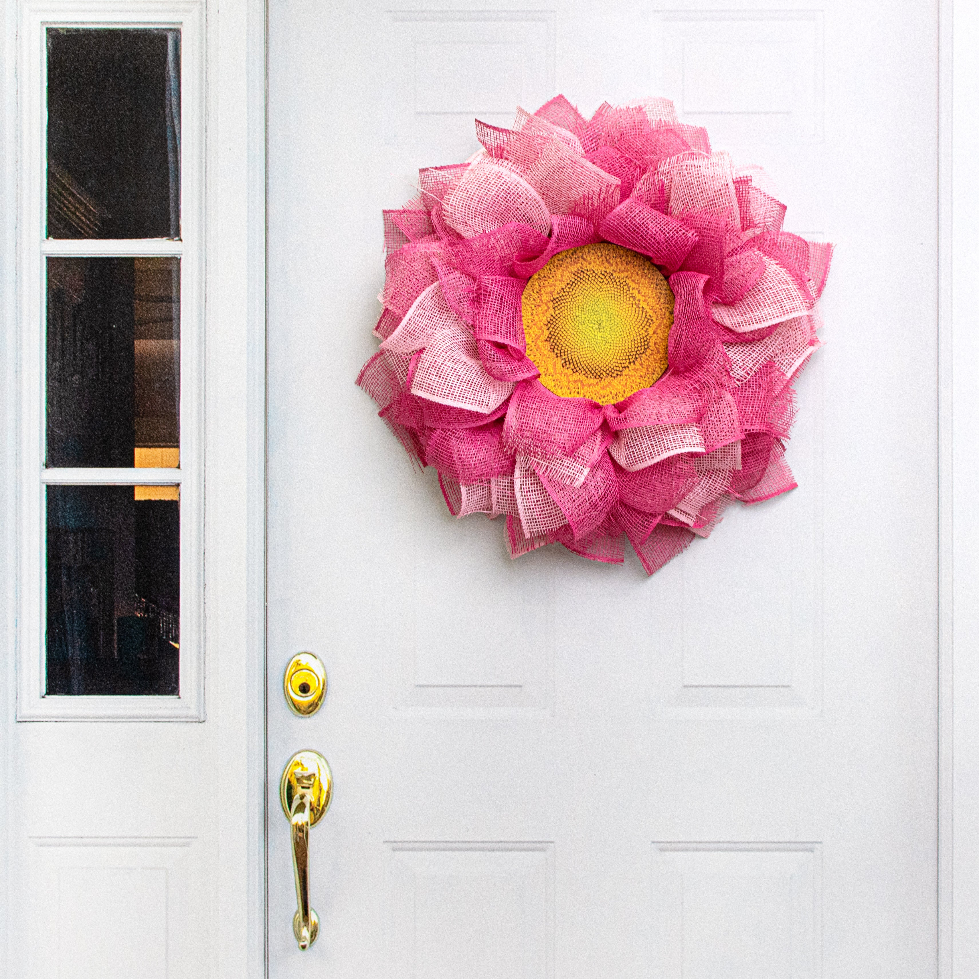 8.5" Round Waterproof Sunflower Center Lifestyle Photo