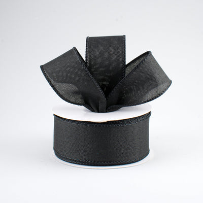 1.5" Royal Canvas Ribbon: Black (10 Yards) Lifestyle Photo