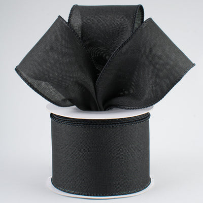 2.5" Royal Canvas Ribbon: Black (10 Yards) Lifestyle Photo