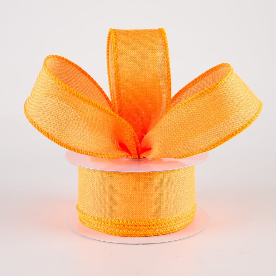 1.5" Royal Canvas Ribbon: Bright Orange (10 Yards) Lifestyle Photo